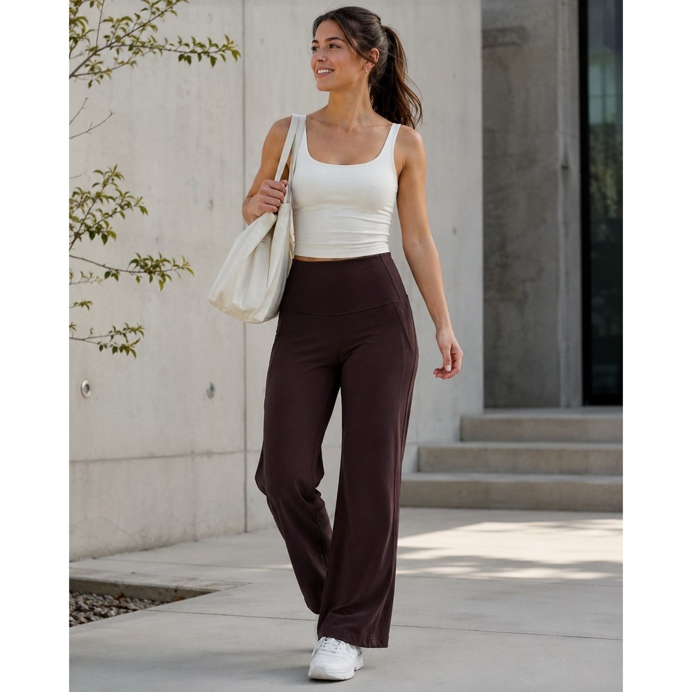Lululemon Align High-Rise Wide-Leg Pant Espresso Brown Size 6 LW5GJ2S